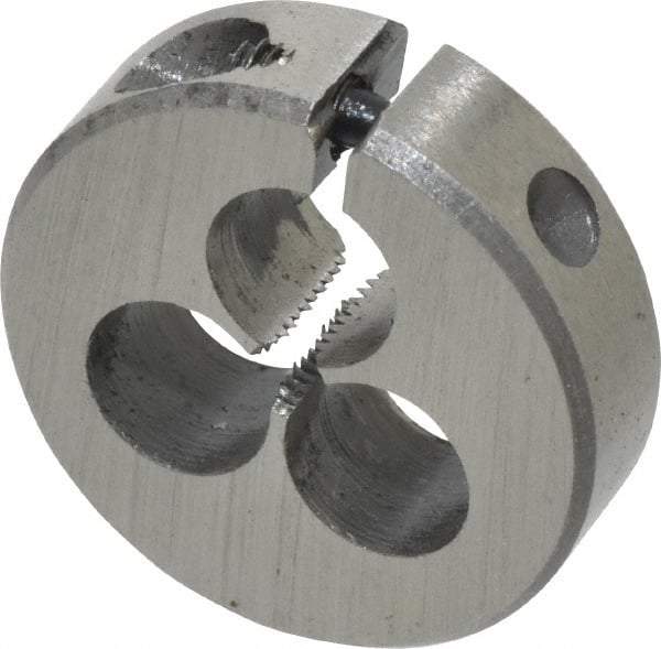 Interstate - #3-48 UNC Thread, 13/16" Outside Diam High Speed Steel Round Die - Right Hand Thread, Adjustable - Exact Tool & Supply