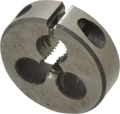Interstate - #8-32 UNC Thread, 13/16" Outside Diam High Speed Steel Round Die - Right Hand Thread, Adjustable - Exact Tool & Supply