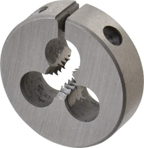 Interstate - #10-24 UNC Thread, 13/16" Outside Diam High Speed Steel Round Die - Right Hand Thread, Adjustable - Exact Tool & Supply