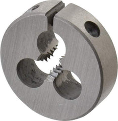 Interstate - #10-24 UNC Thread, 13/16" Outside Diam High Speed Steel Round Die - Right Hand Thread, Adjustable - Exact Tool & Supply