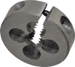 Interstate - #12-24 UNC Thread, 13/16" Outside Diam High Speed Steel Round Die - Right Hand Thread, Adjustable - Exact Tool & Supply