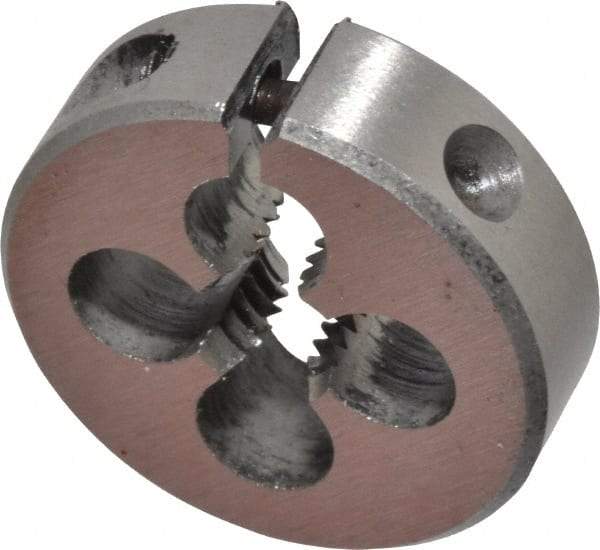 Interstate - #12-28 UNF Thread, 13/16" Outside Diam High Speed Steel Round Die - Right Hand Thread, Adjustable - Exact Tool & Supply