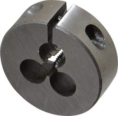 Interstate - #4-36 UNF Thread, 1" Outside Diam High Speed Steel Round Die - Right Hand Thread, Adjustable - Exact Tool & Supply