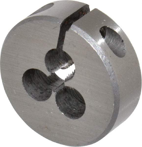 Interstate - #4-40 UNC Thread, 1" Outside Diam High Speed Steel Round Die - Right Hand Thread, Adjustable - Exact Tool & Supply