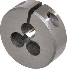 Interstate - #4-40 UNC Thread, 1" Outside Diam High Speed Steel Round Die - Right Hand Thread, Adjustable - Exact Tool & Supply