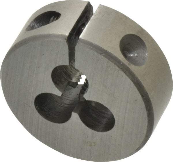 Interstate - #6-32 UNC Thread, 1" Outside Diam High Speed Steel Round Die - Right Hand Thread, Adjustable - Exact Tool & Supply