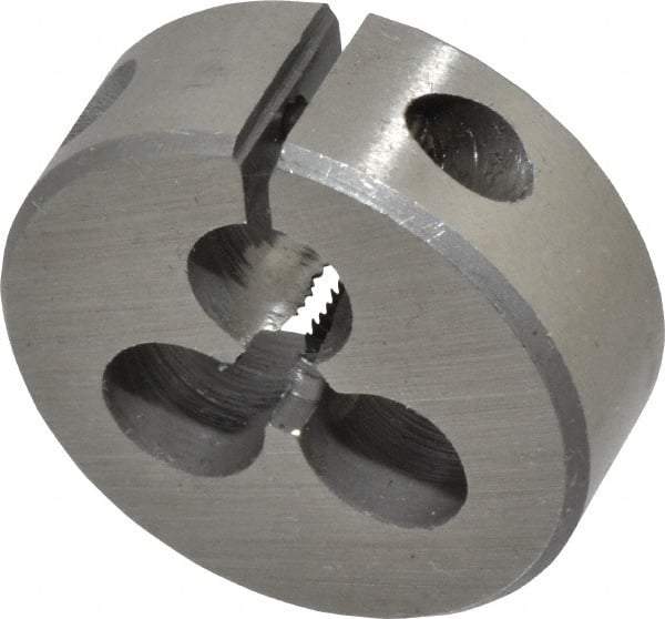 Interstate - #6-40 UNF Thread, 1" Outside Diam High Speed Steel Round Die - Right Hand Thread, Adjustable - Exact Tool & Supply