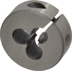 Interstate - #8-32 UNC Thread, 1" Outside Diam High Speed Steel Round Die - Right Hand Thread, Adjustable - Exact Tool & Supply