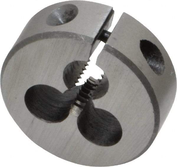 Interstate - #10-24 UNC Thread, 1" Outside Diam High Speed Steel Round Die - Right Hand Thread, Adjustable - Exact Tool & Supply