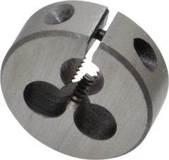 Interstate - #10-24 UNC Thread, 1" Outside Diam High Speed Steel Round Die - Right Hand Thread, Adjustable - Exact Tool & Supply