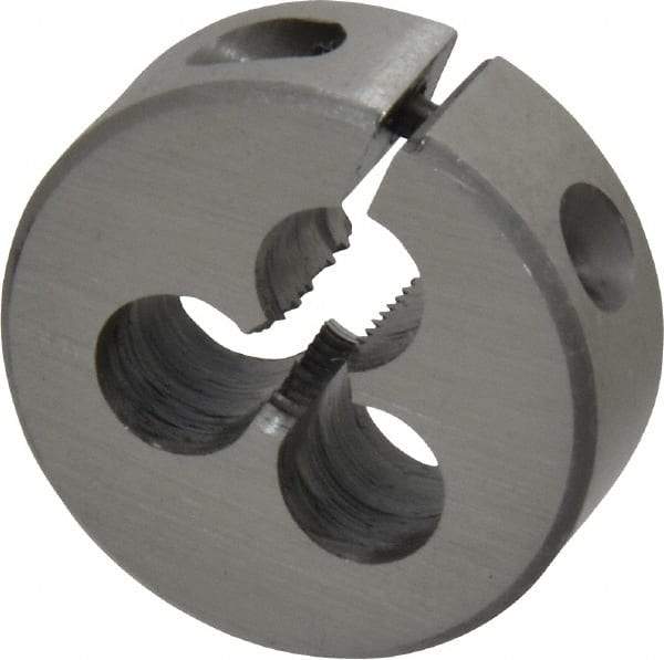 Interstate - #10-32 UNF Thread, 1" Outside Diam High Speed Steel Round Die - Right Hand Thread, Adjustable - Exact Tool & Supply