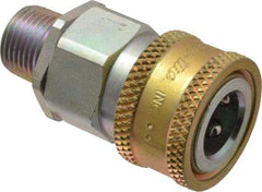 Parker - 3/8 Thread Steel Hydraulic Hose MPT Fitting - 4,500 psi - Exact Tool & Supply