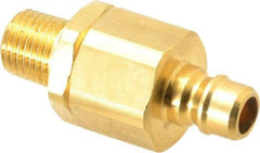 Parker - 1/4 Thread Brass Hydraulic Hose MPT Fitting - 2,250 psi - Exact Tool & Supply