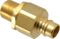Parker - 1/2 Thread Brass Hydraulic Hose MPT Fitting - 2,000 psi - Exact Tool & Supply
