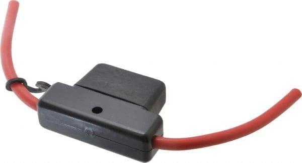 Ferraz Shawmut - 60 Amp AF3 Black Automotive Fuse Holder - 32 Volt, Red #6 Wire - Exact Tool & Supply