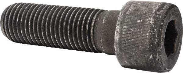 Value Collection - 1-1/4 - 7 UNC Hex Socket Drive, Socket Cap Screw - Alloy Steel, Black Oxide Finish, Partially Threaded, 4" Length Under Head - Exact Tool & Supply