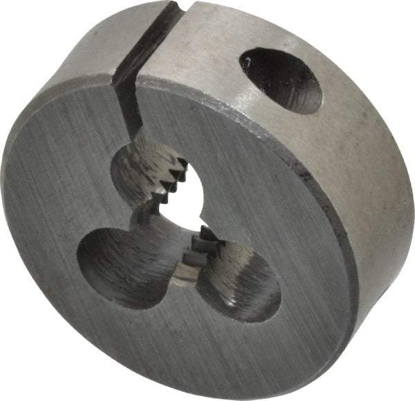 Interstate - 1/4-20 UNC Thread, 1" Outside Diam High Speed Steel Round Die - Right Hand Thread, Adjustable - Exact Tool & Supply