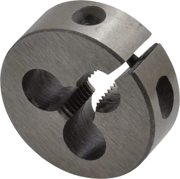 Interstate - 1/4-28 UNF Thread, 1" Outside Diam High Speed Steel Round Die - Right Hand Thread, Adjustable - Exact Tool & Supply