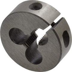 Interstate - 1/4-28 UNF Thread, 1" Outside Diam High Speed Steel Round Die - Right Hand Thread, Adjustable - Exact Tool & Supply