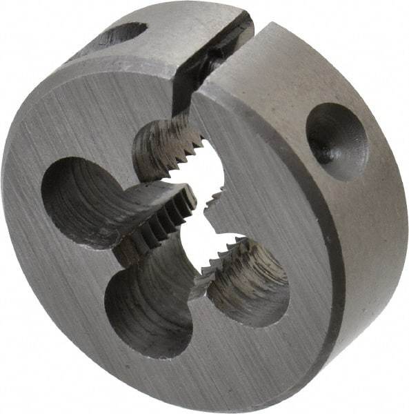 Interstate - 5/16-24 UNF Thread, 1" Outside Diam High Speed Steel Round Die - Right Hand Thread, Adjustable - Exact Tool & Supply