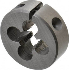 Interstate - 5/16-24 UNF Thread, 1" Outside Diam High Speed Steel Round Die - Right Hand Thread, Adjustable - Exact Tool & Supply