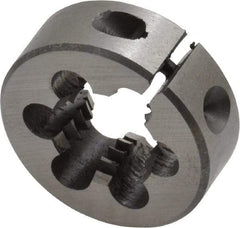 Interstate - 1/2-13 UNC Thread, 1" Outside Diam High Speed Steel Round Die - Right Hand Thread, Adjustable - Exact Tool & Supply