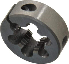 Interstate - 1/2-20 UNF Thread, 1" Outside Diam High Speed Steel Round Die - Right Hand Thread, Adjustable - Exact Tool & Supply