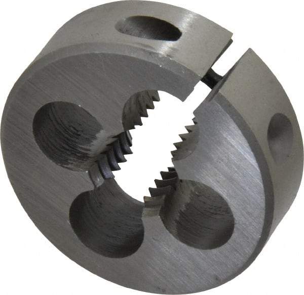 Interstate - 1/2-13 UNC Thread, 1-1/2" Outside Diam High Speed Steel Round Die - Right Hand Thread, Adjustable - Exact Tool & Supply