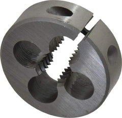 Interstate - 1/2-13 UNC Thread, 1-1/2" Outside Diam High Speed Steel Round Die - Right Hand Thread, Adjustable - Exact Tool & Supply