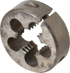 Interstate - 11/16-11 UNC Thread, 1-1/2" Outside Diam High Speed Steel Round Die - Right Hand Thread, Adjustable - Exact Tool & Supply