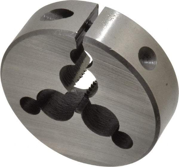 Interstate - 5/16-18 UNC Thread, 2" Outside Diam High Speed Steel Round Die - Right Hand Thread, Adjustable - Exact Tool & Supply