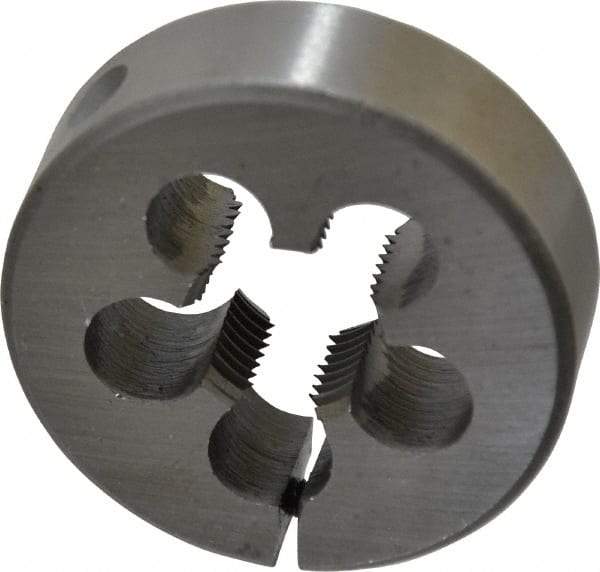 Interstate - 11/16-16 UNF Thread, 2" Outside Diam High Speed Steel Round Die - Right Hand Thread, Adjustable - Exact Tool & Supply