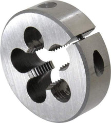 Interstate - 3/4-16 UNF Thread, 2" Outside Diam High Speed Steel Round Die - Right Hand Thread, Adjustable - Exact Tool & Supply