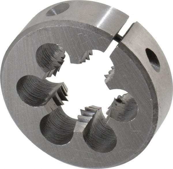 Interstate - 7/8-9 UNC Thread, 2" Outside Diam High Speed Steel Round Die - Right Hand Thread, Adjustable - Exact Tool & Supply