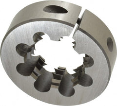 Interstate - 1-3/8 - 6 UNC High Speed Steel Round Adjustable Die - Exact Tool & Supply