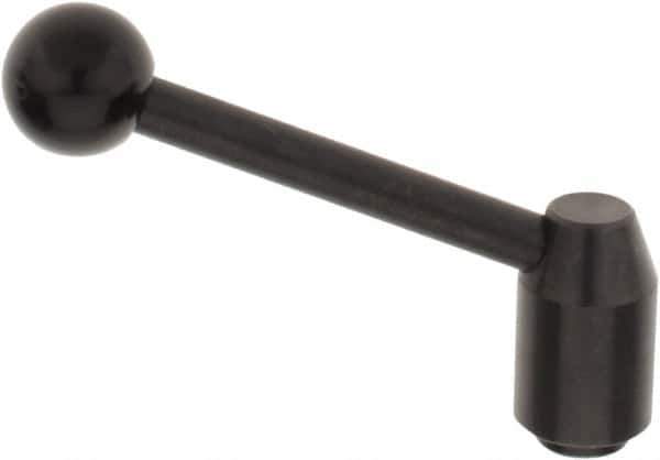 J.W. Winco - M10 x 1.5, 19mm Hub Diam, Steel Tapped Insert Adjustable Clamping Handle - Exact Tool & Supply