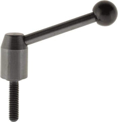 J.W. Winco - 5/16-18, 0.53" Hub Diam, Steel Threaded Stud Adjustable Clamping Handle - Exact Tool & Supply