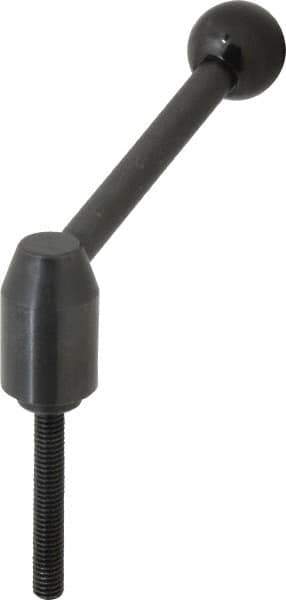 J.W. Winco - 3/8-16, Steel Threaded Stud Adjustable Clamping Handle - 4.33" OAL, 1.91" High - Exact Tool & Supply