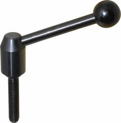 J.W. Winco - 1/2-13, Steel Threaded Stud Adjustable Clamping Handle - 4.33" OAL, 1.91" High - Exact Tool & Supply
