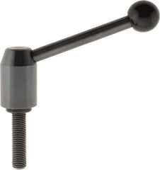 J.W. Winco - M16 x 2.0, 28mm Hub Diam, Steel Threaded Stud Adjustable Clamping Handle - Exact Tool & Supply