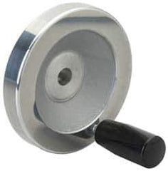 Value Collection - 3.15" Diam, Aluminum Handwheel with Handle - 1.02" Hub Diam - Exact Tool & Supply