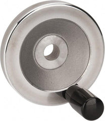 Value Collection - 3.15" Diam, Aluminum Handwheel with Handle - 1.02" Hub Diam - Exact Tool & Supply