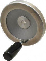 Value Collection - 3.94" Diam, Aluminum Handwheel with Handle - 1.1" Hub Diam - Exact Tool & Supply