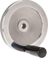Value Collection - 4.92" Diam, Aluminum Handwheel with Handle - 1.22" Hub Diam - Exact Tool & Supply