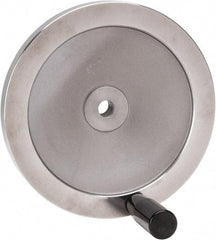 Value Collection - 7.87" Diam, Aluminum Handwheel with Handle - 1.65" Hub Diam - Exact Tool & Supply