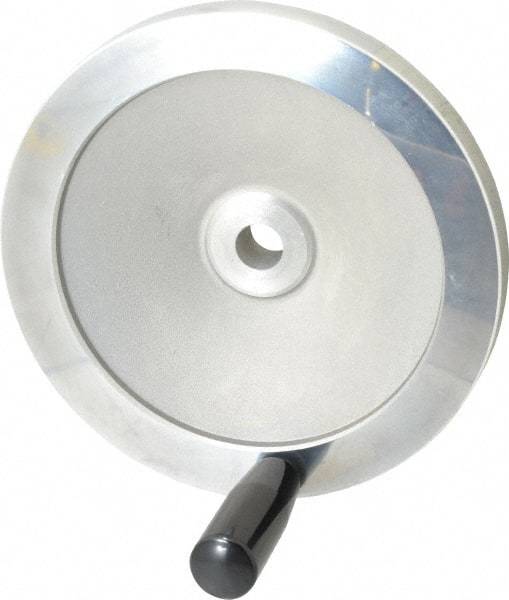 Value Collection - 7.87" Diam, Aluminum Handwheel with Handle - 1.65" Hub Diam - Exact Tool & Supply