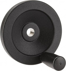 Value Collection - 3.94" Diam, Aluminum Handwheel with Handle - 1.1" Hub Diam - Exact Tool & Supply