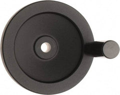 Value Collection - 4.92" Diam, Aluminum Handwheel with Handle - 1.22" Hub Diam - Exact Tool & Supply