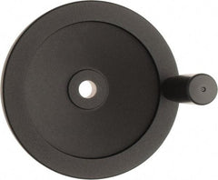 Value Collection - 6.3" Diam, Aluminum Handwheel with Handle - 1.42" Hub Diam - Exact Tool & Supply