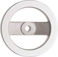 Value Collection - 4.92", 2 Spoke Handwheel - 1.22" Hub, Aluminum, Polished Finish - Exact Tool & Supply